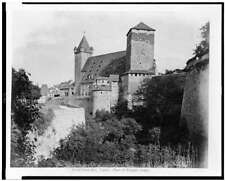 Photo:Nuremberg, place knight's leap,Funfeckiger Turm,1860's picture