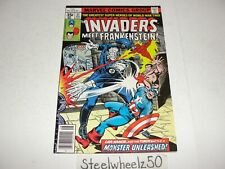 Invaders #31 Comic Marvel 1978 Vs Frankenstein Captain America Submariner Torch picture
