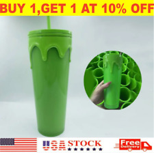 2023 Halloween Slime Green Glow in the Dark Tumbler Cup 24oz picture