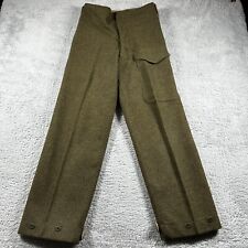 Vintage 1953 Canadian Army Battle Dress Trousers Pants Wool Korean War 30x28 picture