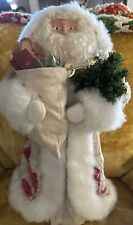 1989 Limited Edition Linda Randall Quilted Santa 1 Of 2. Vintage, Rare. Signed. picture