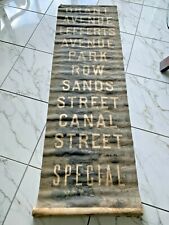 NY NYC SUBWAY ROLL SIGN 1936 GRANT CANAL SANDS LEFFERTS PARK ROW BROOKLYN BRIDGE picture