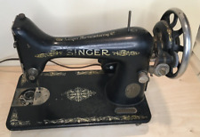 **Antique Vintage SINGER 99K SEWING MACHINE MADE 1922 BLACK MOTOR JAN 57 BRITAIN picture