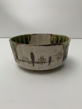 Signed Japanese Oribe Pottery Bowl picture