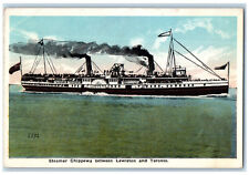c1930's Steamer Chippewa Between Lewiston and Toronto Ontario Canada Postcard picture