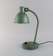 Adjustable desk lamp in original mint green lacquer. Industrial design. picture