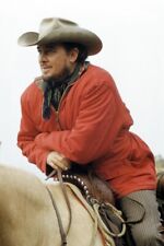 BEN JOHNSON 24x36 inch Poster CLASSIC PORTRAIT ON HORSE STETSON COWBOY JACKET picture