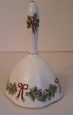 Vintage  Hammersley Holly Bell Fine Bone China 1979 England Christmas Bell 6