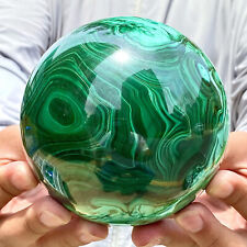 6.27LB Natural Malachite glossy cluster sphere mineral ball sample picture