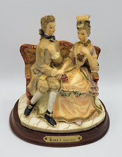 Ruby's Collection Couple Man Woman French Colonial Couple Figurine Wooden Base picture