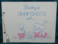 AWESOME ANTIQUE/VINTAGE BABY SNAP SHOTS BOOK ALBUM NEVER USED CUTE picture