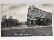 Postcard Five Points Tamaqua Pennsylvania Street View Unposted picture