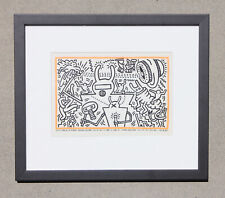 Original Keith HARING Lithograph Art Work Framed, Hand Signed, Authentic, 1988 picture