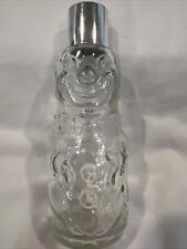 Vintage Clear Glass Brockway BoBo Clown Figurine 4oz Bottle With Top picture
