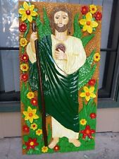 San Judas Tadeo wooden hand carved ST Jude picture