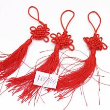 100 PCS Chinese Knot Red Auspicious China Knot Tassel Pendant 7