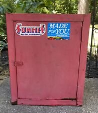 Vintage Red Metal Tool Box Cabinet Adjustable Shelf  22.75