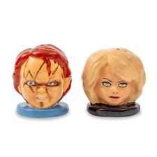 Child's Play Chucky and Tiffany Ceramic Salt and Pepper Shaker Set picture