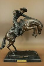 Wooly Chaps Bronze Sculpture By Remington Western Art Statue Horse Cowboy SALE picture