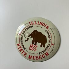 Vintage Tab Button 1977 Illinis State Fair Museum Preserve Mammoth picture