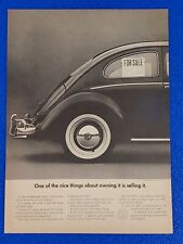 1966 VOLKSWAGEN BUG / BEETLE ORIGINAL PRINT AD - CLASSIC GERMAN WORLD FAMOUS CAR picture