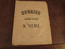 Antique sheet music 1818 Sunrise Schottisch N. Siedle Cincinnati peters & son picture