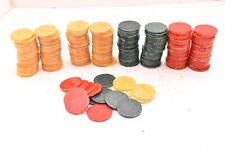 Vintage Bakelite Catalin 216 Poker Chips Butterscotch Red Swirl Marbled picture