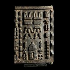 African Tribal Wood Hand Carved Dogon granary door Home Décor -G1717 picture