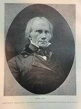 1885 Vintage Magazine Illustration Politician Henry Clay picture
