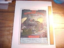 1903 MIDNIGHT FLYER LOCOMOTIVE SHEET MUSIC CHROMOLITHO COVER VG picture