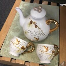 2008 Marjolein Bastin Natures Journey Tea Pot And Two Cups picture