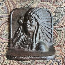 Native American Indian Chief Cast Iron Bookend 4