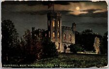 1911 Haverhill Massachusetts MA Winnikenie Castle By Moonlight Posted Postcard picture