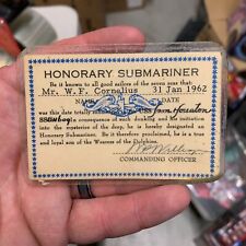 Vintage c.1960s USS Sam Houston SSBN-609 Submarine Honorary Submariner Card picture