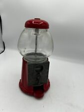 Vintage Red Carousel Bubble Gum Machine Cast Metal Glass Globe picture