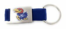 University of Kansas Collegiate Key Chain with Blue Fabric and KU Logo  picture