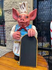RESTAURANT LARGE MALE PIG MENU STATUE (29 TALL X 14 WIDE) picture