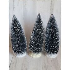 Lemax snowflake frosted pine tree large Xmas set Village accessories snow picture