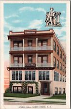 1930s Ocean Grove, New Jersey Postcard STOKES HALL HOTEL Building / Street View picture