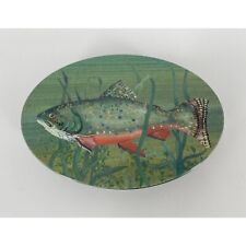 Vintage Decorative Metal Tin Watercolor Fish Empty Swedish Fish 6