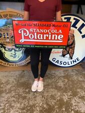 Antique Vintage Old Style Sign Polarine Stanocola Made in USA picture