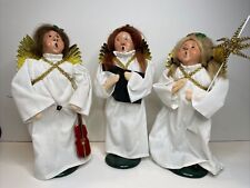 Vintage Christmas Byers Choice Caroler Angel Lot Of 3 1987 picture