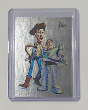 Woody & Buzz Platinum Plated Artist Signed “Toy Story” Trading Card 1/1 picture