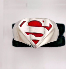 DC Comics Stainless Steel Red Superman Logo Ring Size 9.75 picture