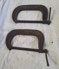 Vintage Adjustable C-Clamps 1460 6” inch Made in USA (Pre-Owned) picture