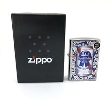 Zippo Windproof Lighter -Pabst Blue Ribbon Beer Can- NEW With Original Box 36012 picture