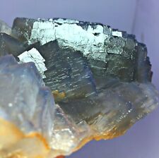 618.0 Gm Huge Astonishing Unusual Purple Blue Natural Fluorite Crystal Specimen picture