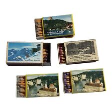Vintage Pictoral Switzerland, Austria, Germany Intact Matchboxes Lot of 5 picture