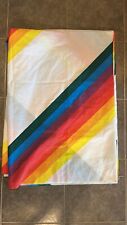 Vintage 1980’s Rainbow Twin Flat Bed Sheet Thomaston picture