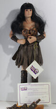 VINTAGE XENA 24 IN PORCELAIN DOLL FIGURE SIGNED GEORGE HARLAN W/COA NO BOX picture